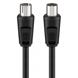 GOOBAY καλώδιο κεραίας αρσενικό σε θηλυκό 11723, <70dB, CCS, 5m, μαύρο