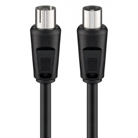 GOOBAY καλώδιο κεραίας αρσενικό σε θηλυκό 11723, <70dB, CCS, 5m, μαύρο
