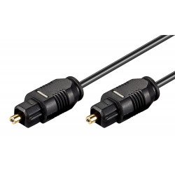 GOOBAY καλώδιο ήχου Toslink 50938, gold plated, 2.2mm, 10m, μαύρο