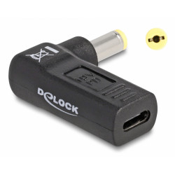 DELOCK αντάπτορας τροφοδοσίας laptop 60009, USB-C σε Acer 5.5x1.7mm, μαύρος