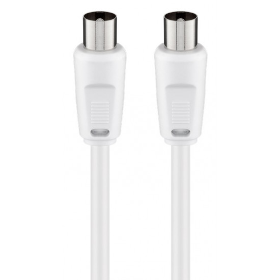GOOBAY καλώδιο κεραίας αρσενικό 68147, <70dB, CCS, 2.5m, λευκό