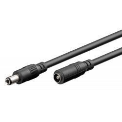 GOOBAY καλώδιο προέκτασης τροφοδοσίας 71401, 5.5x2.5mm, 3m, μαύρο