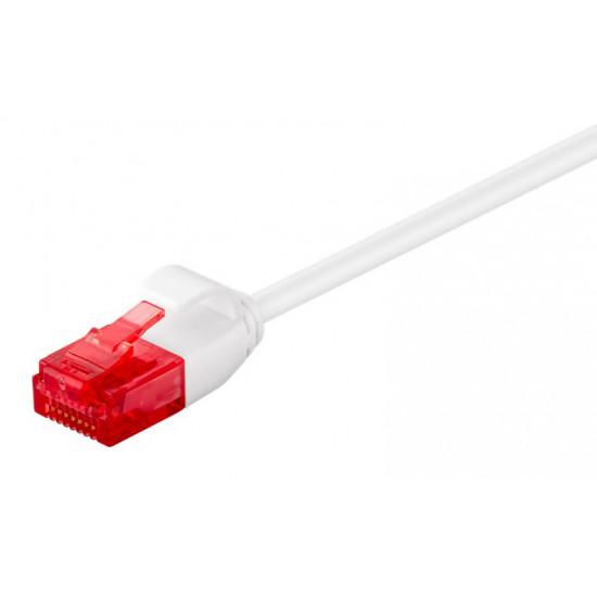 GOOBAY καλώδιο δικτύου 71549, CAT 6 U/UTP, slim, copper, 250MHz, 0.15m, λευκό