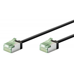GOOBAY καλώδιο δικτύου 74353, CAT 8.1 U/FTP, ultra slim, copper, 40Gbps, 1m, μαύρο
