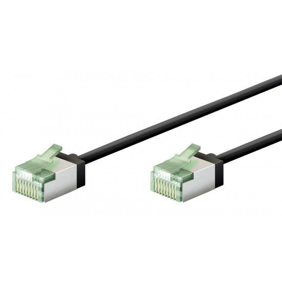 GOOBAY καλώδιο δικτύου 74356, CAT 8.1 U/FTP, ultra slim, copper, 40Gbps, 5m, μαύρο