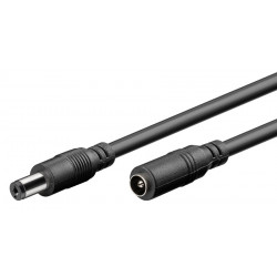 GOOBAY καλώδιο προέκτασης τροφοδοσίας 76671, 5.5x2.1mm, 5m, μαύρο