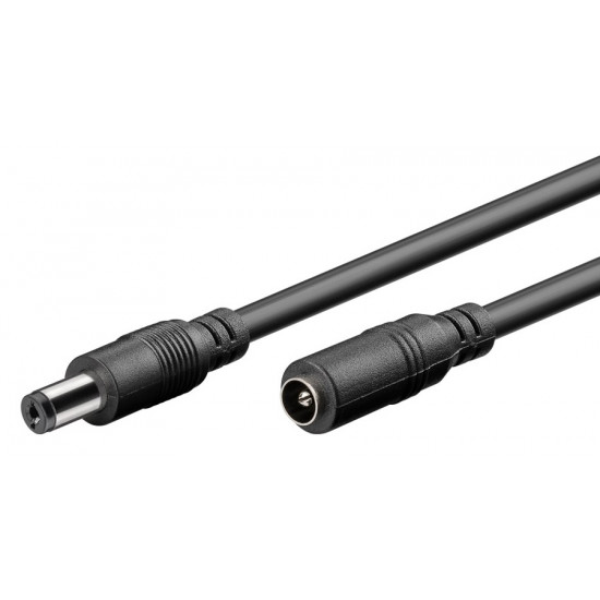GOOBAY καλώδιο προέκτασης τροφοδοσίας 76671, 5.5x2.1mm, 5m, μαύρο