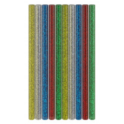 GOOBAY ράβδοι σιλικόνης 77855, Φ11mm x 200mm, glitter διάφορα χρώματα, 10τμχ