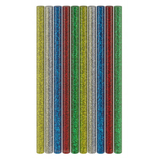 GOOBAY ράβδοι σιλικόνης 77855, Φ11mm x 200mm, glitter διάφορα χρώματα, 10τμχ