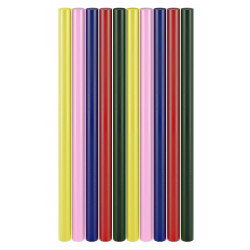 GOOBAY ράβδοι σιλικόνης 77856, Φ11mm x 200mm, διάφορα χρώματα, 10τμχ
