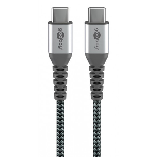 GOOBAY καλώδιο USB-C 79559, 60W, 480Mbps, 0.15m, μαύρο