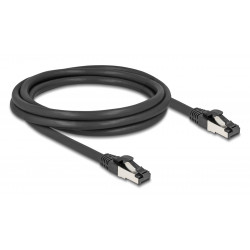 DELOCK καλώδιο δικτύου 80572, CAT 8.1 S/FTP, copper, 2000MHz, 2m, μαύρο