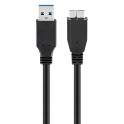 GOOBAY καλώδιο USB 3.0 σε USB 3.0 micro Τype B 95026, 1.8m, μαύρο