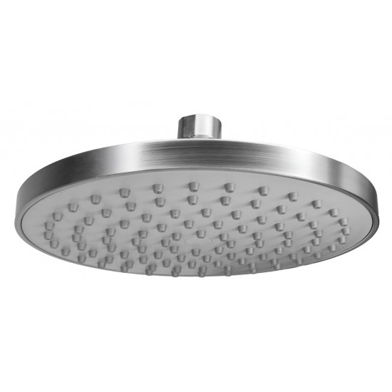 BRUNO κεφαλή ντους BRN-0267, πλαστική, στρογγυλή, Φ 20cm, ασημί