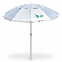 BRUNO ομπρέλα παραλίας αλουμινίου SOL-BAY BRN-0287, 2.2m, UPF 50+, σκελετός Fiberglass, ρυθμιζόμενη