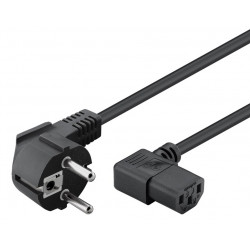 POWERTECH καλώδιο τροφοδοσίας Η/Υ & οθόνης CAB-P003, 3x0.75mm², 1.5m, μαύρο