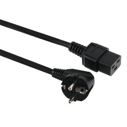 POWERTECH καλώδιο τροφοδοσίας UPS CAB-P024, C19 IEC, 16A, 250V, 1.8m, μαύρο