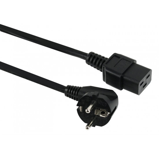 POWERTECH καλώδιο τροφοδοσίας UPS CAB-P024, C19 IEC, 16A, 250V, 1.8m, μαύρο