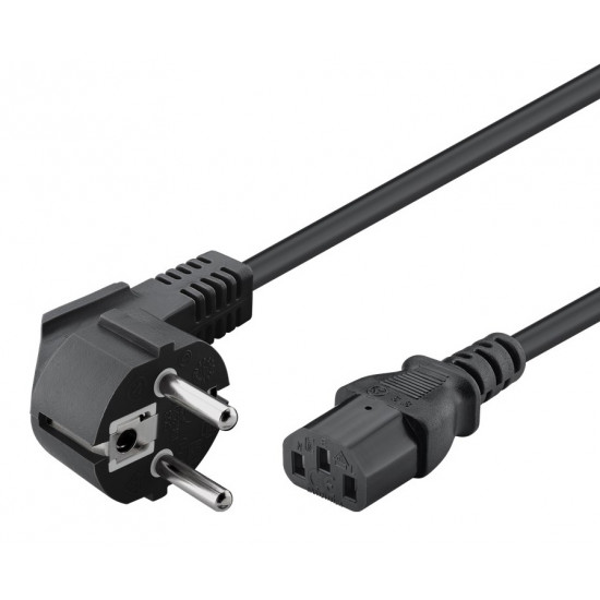 POWERTECH καλώδιο τροφοδοσίας CAB-P028, 3x 0.50mm, 1.5m, μαύρο, 10τμχ