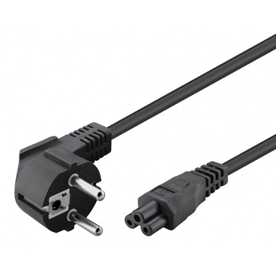 POWERTECH καλώδιο τροφοδοσίας CAB-P035, copper, 3x 0.5mm, 1.5m, μαύρο