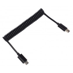 POWERTECH καλώδιο Micro USB σε USB Mini CAB-U124, σπιράλ, 1m, μαύρο