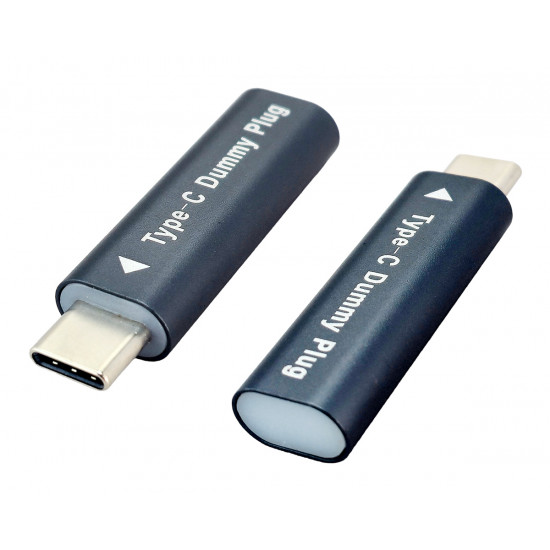 POWERTECH USB-C display emulator plug CAB-UC094, 4K/60Hz, γκρι
