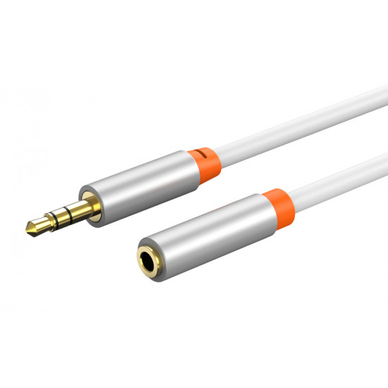 CABLETIME καλώδιο προέκτασης ήχου 3.5mm CT-AV311-P12G, gold plated, 3m, λευκό