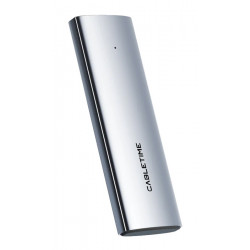 CABLETIME θήκη για M.2 NVMe/SATA SSD CT-SSD03-AG tool free, 10Gbps, γκρι