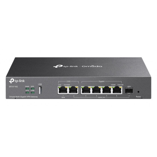 TP-LINK multi-gigabit VPN router ER707-M2, 6x Ethernet port & 1x SFP port, έως 2.5Gbps, Ver. 1.20