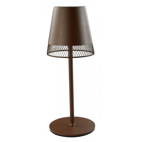 POWERTECH LED επιτραπέζιο φωτιστικό HLL-0191, ρυθμιζόμενο, επαναφορτιζόμενο, καφέ
