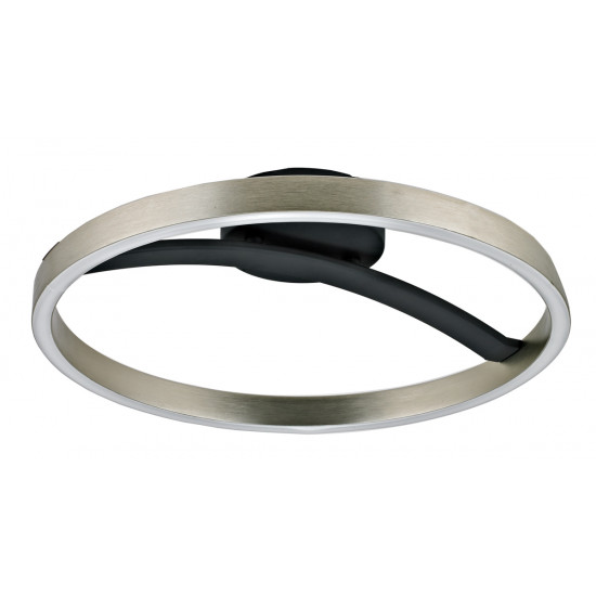 POWERTECH LED φωτιστικό οροφής HLL-0200, 29W, 4000K, Φ38x10cm, ασημί/μαύρο