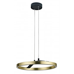 POWERTECH LED φωτιστικό οροφής HLL-0201, 29W, 4000K, Φ38x120cm, χρυσό/μαύρο