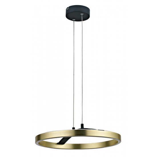 POWERTECH LED φωτιστικό οροφής HLL-0201, 29W, 4000K, Φ38x120cm, χρυσό/μαύρο