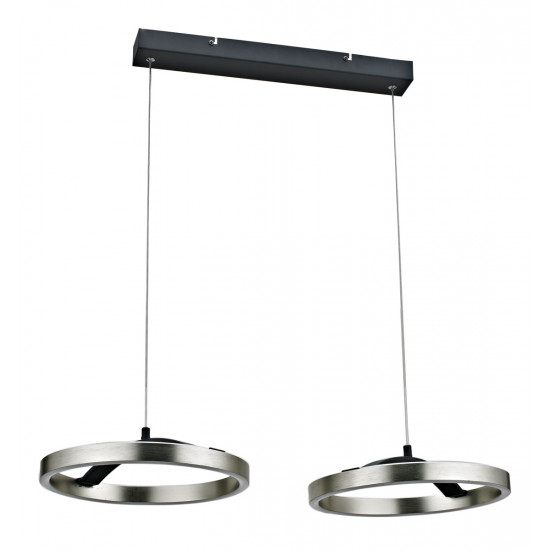 POWERTECH LED φωτιστικό οροφής HLL-0203, 42W, 4000K, 70x30x120cm, ασημί/μαύρο