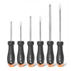 DELI σετ κατσαβίδια HT1006C, 3x ίσια & 3x σταυρωτά, μαγνητικά, 6τμχ
