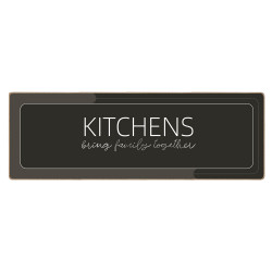 HOME USE πατάκι κουζίνας HUH-0217, αντιολισθητικό, υφασμάτινο, 150x50cm, 3.5mm πάχος, καφέ