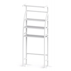 HOME USE ραφιέρα μπάνιου HUH-0222 με 3 ράφια, μεταλλική, 65x25x175cm, λευκή