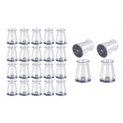 HOME USE προστατευτικές τάπες επίπλων HUH-0258, 16-23mm, διάφανες, 24τμχ