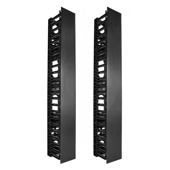 POWERTECH cable managment για rack NETW-0006, 23 θέσεων, πλαστικό, 2τμχ