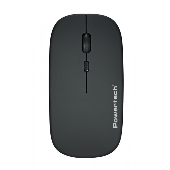 POWERTECH ασύρματο ποντίκι PT-1381, 2.4GHz & Bluetooth, έως 1600DPI, 500mAh, μαύρο