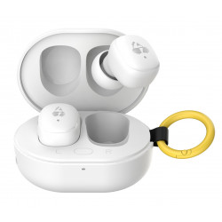 POWERTECH earphones με θήκη φόρτισης PT-1393, True Wireless, 6mm, 25/230mAh, λευκά