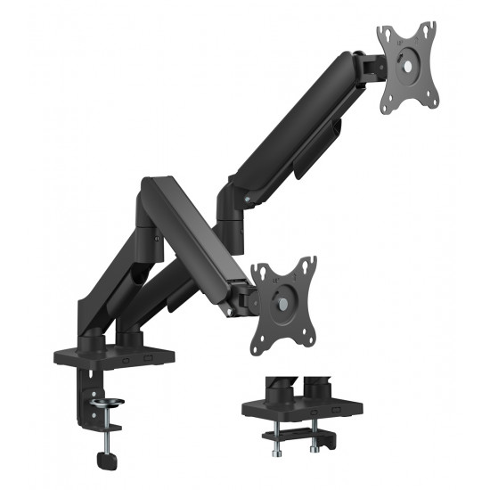 POWERTECH βάση γραφείου για 2x οθόνες PT-1425, 17-32