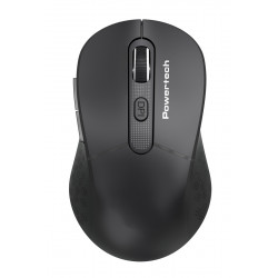 POWERTECH ασύρματο ποντίκι PT-1466, USB δέκτης, έως 1600DPI, μαύρο