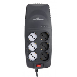 POWERTECH σταθεροποιητής ρεύματος PT-1496, 2000VA/1000W, 6x schuko