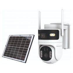 POWERTECH smart ηλιακή κάμερα PT-1547, dual lens, 4MP, 4G, PTZ, SD, IP65