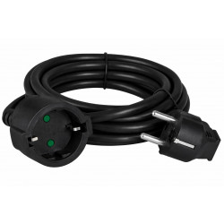 POWERTECH μπαλαντέζα ρεύματος PT-1562, 1x schuko, 16A, 5m, μαύρη