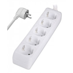 POWERTECH πολύπριζο PT-871, 5x schuko, 16A, 3m, λευκό