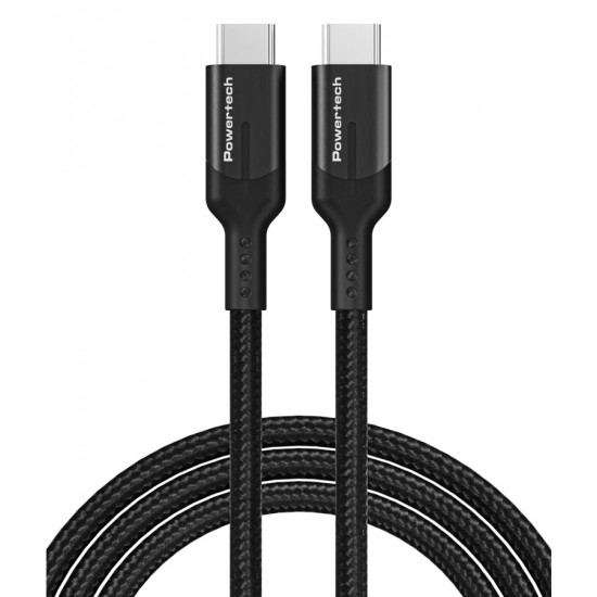 POWERTECH καλώδιο USB-C PTR-0135, PD 60W, 10Gbps, copper, 1m, μαύρο