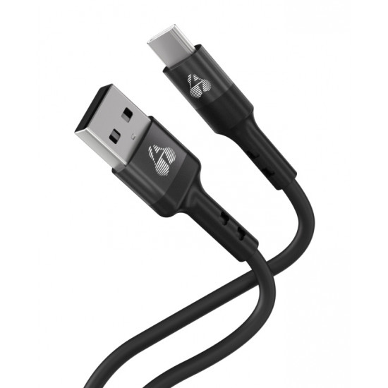 POWERTECH καλώδιο USB-C σε USB PTR-0161, σιλικόνης, 60W, 480Mbps, 1m, μαύρο