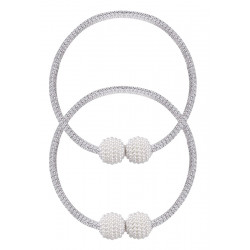 ROXXANI δέστρα κουρτίνας RXN-0024, μαγνητική, 43cm, γκρι, 2τμχ